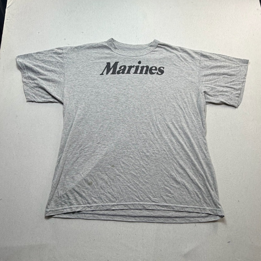 Unbranded Marines T-Shirt Mens Large Gray Good Short Sleeve Graphic Tee